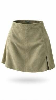 NWT Fab’rik Beige Suede Mini Skirt Size Small